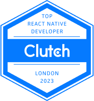 Clutch top react native developer london 2023 logo